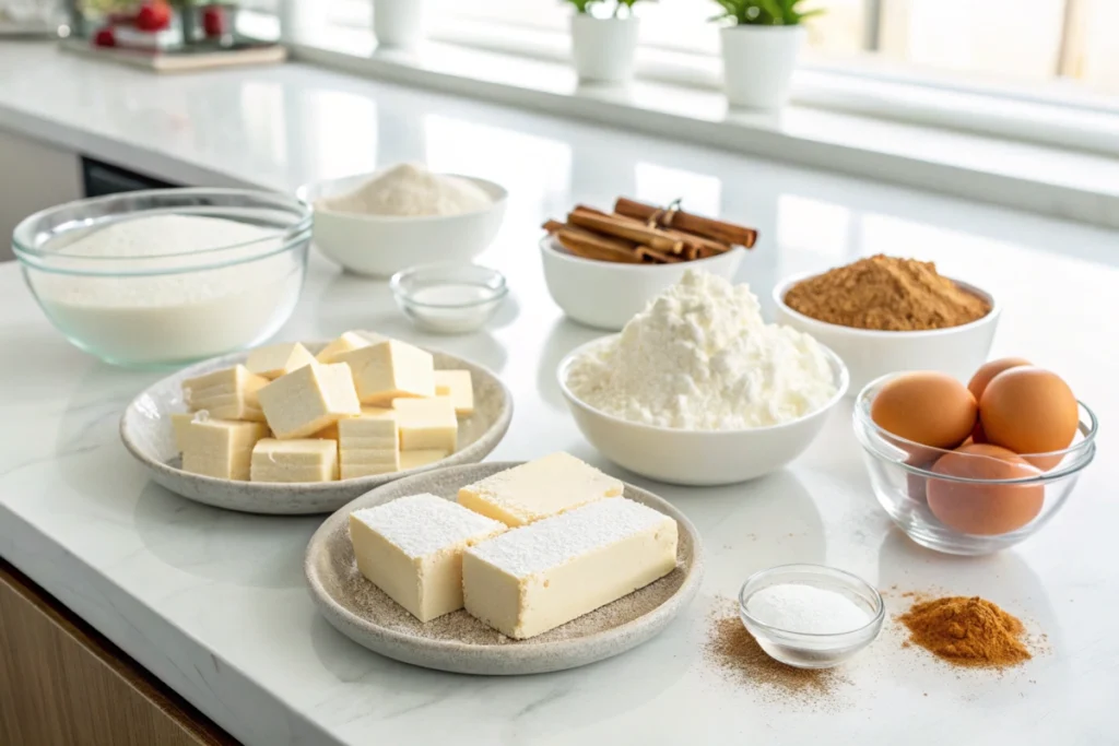 Ingredients for Churro Cheesecake