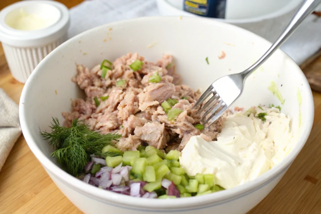 Mixing Tuna Salad