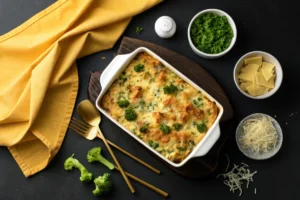 Unbaked Casserole Ready for the Oven with Elegant Presentation