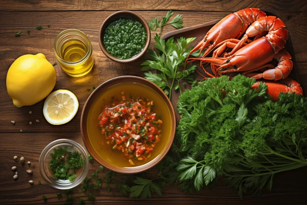pasta with sauce lobster