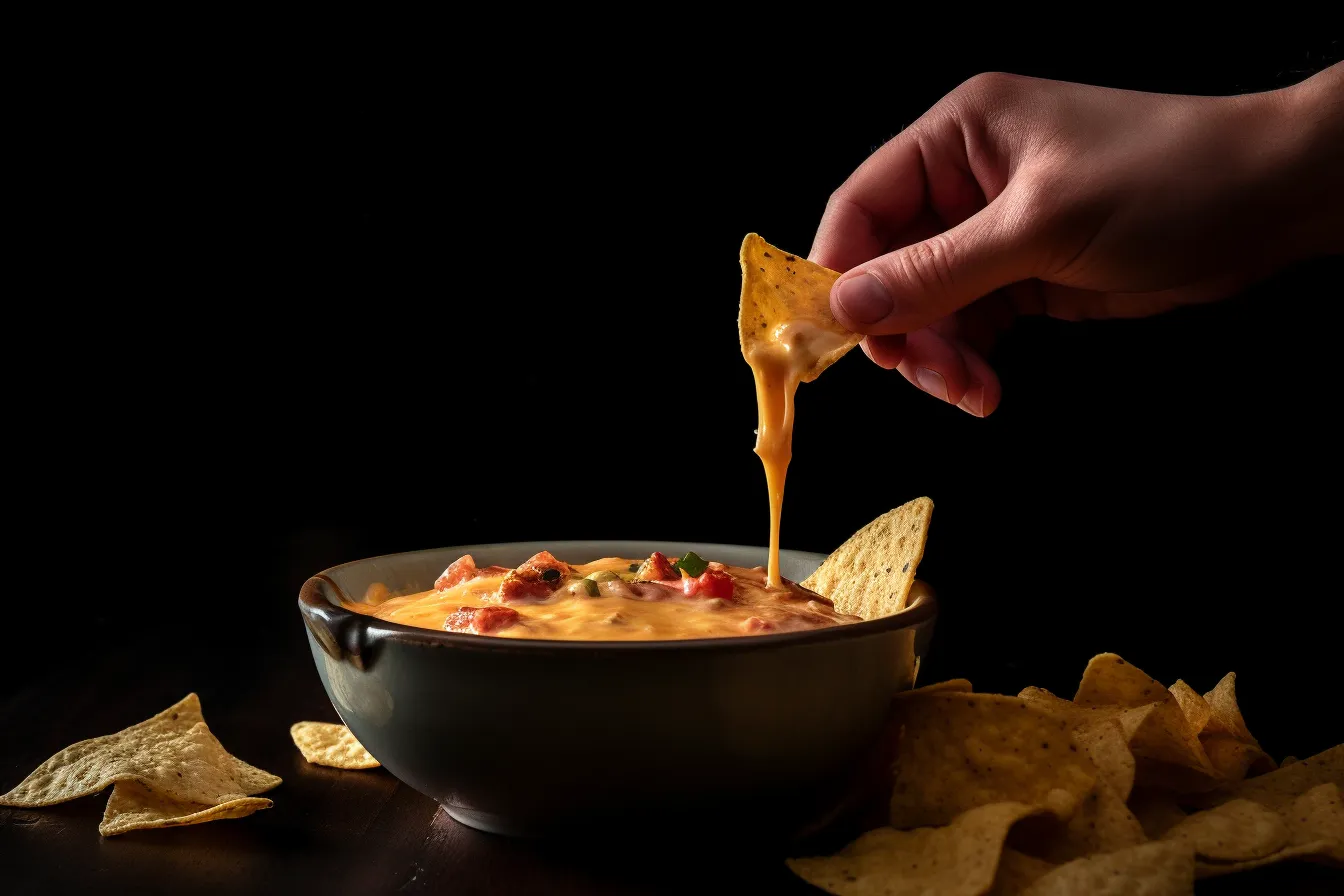 Meaty Rotel dip variation with sausage and beef in a skillet.