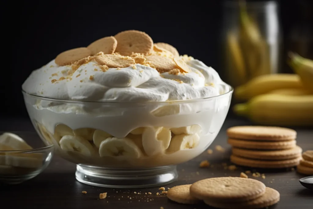 anana pudding variations with chocolate, caramel drizzle, and vegan coconut cream.