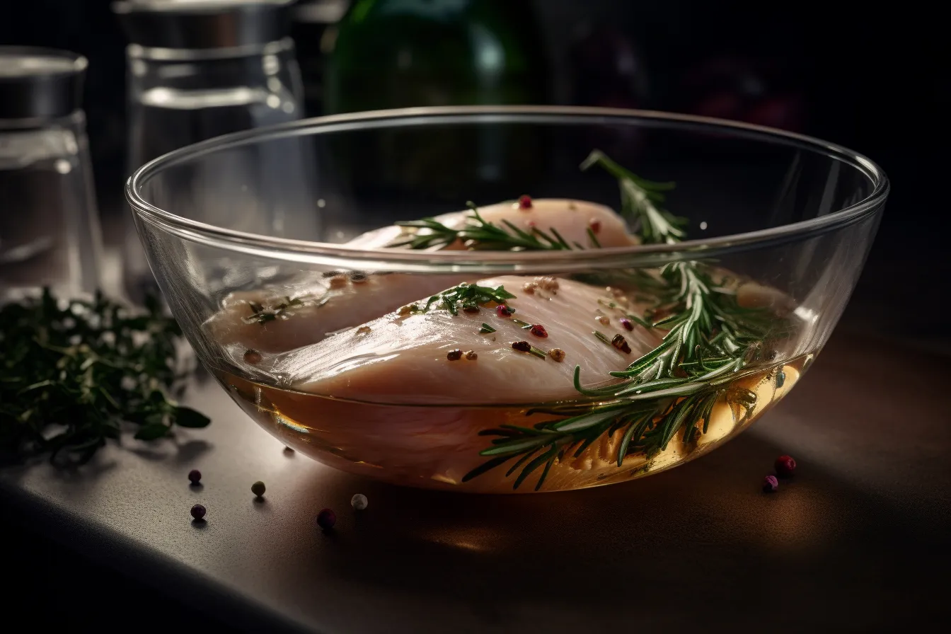 hredded vinegar-marinated chicken served on a fresh green salad with balsamic dressing.